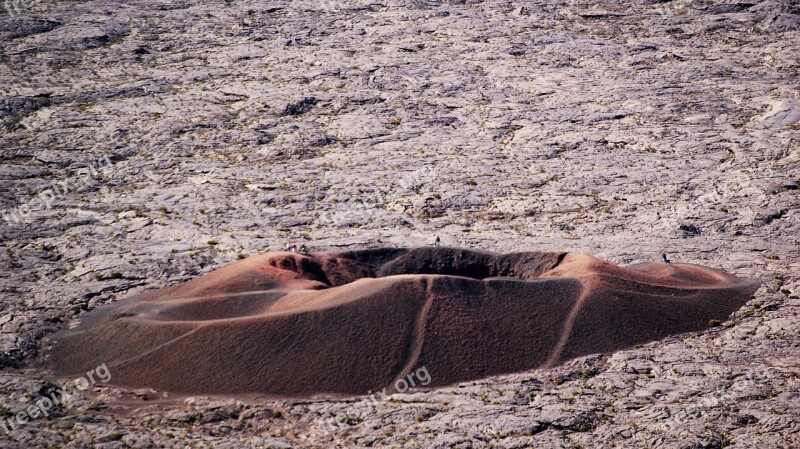 Reunion Island Road Volcano Piton Of The Furnace Desert