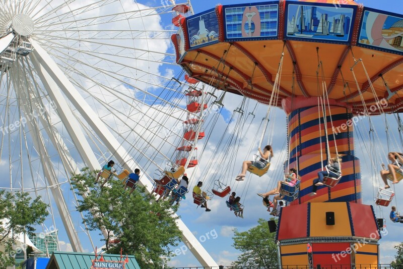 Carousel Rides Park Amusement Fun