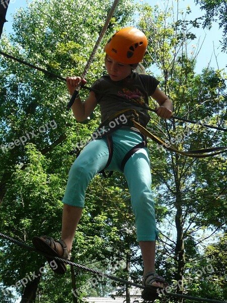 Climbing Garden High Ropes Course Ropes Course Climbing Forest Child