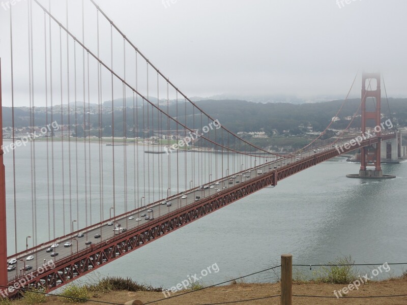 Golden Gate Bridge Bridge Suspension Bridge San Francisco Water