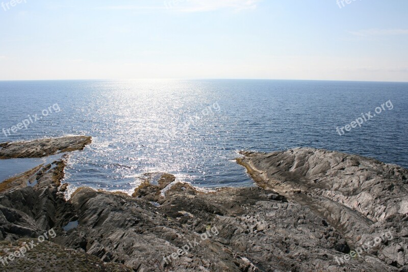 Horizon Norway Ocean Coast Rocky