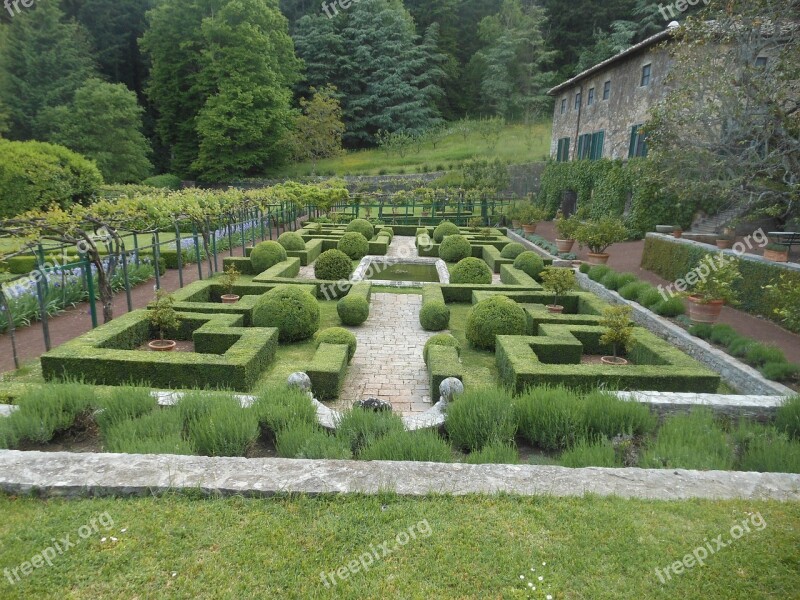 Badia Coltibuono Gardens Siena Italy Free Photos