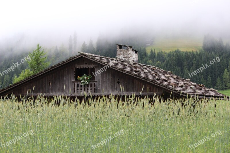 Mountain Hut Log Cabin Wood Shingle Roof Rye Maria Luggau