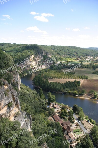 Dordogne River Landscape France South Of France