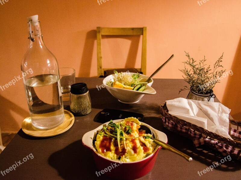 Dining Table Lunch Warm Free Photos