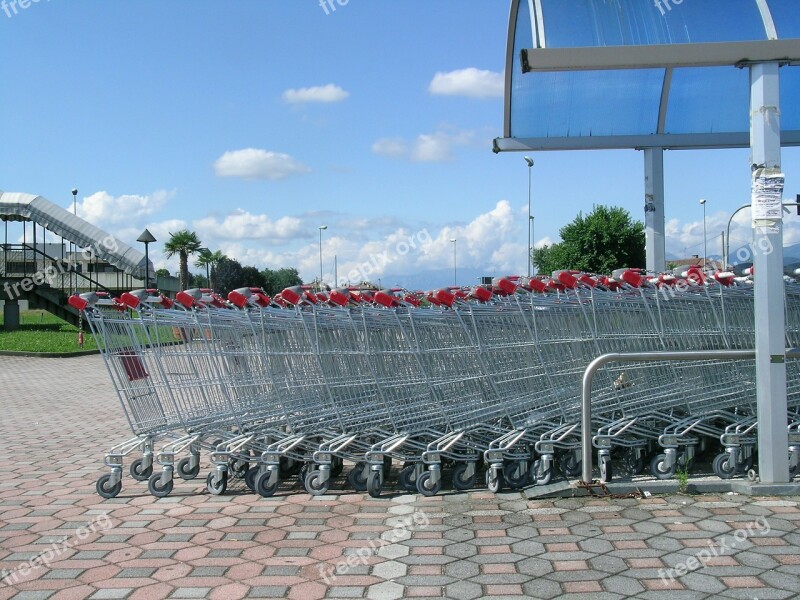 Carts Shopping Trolleys Supermarket Free Photos