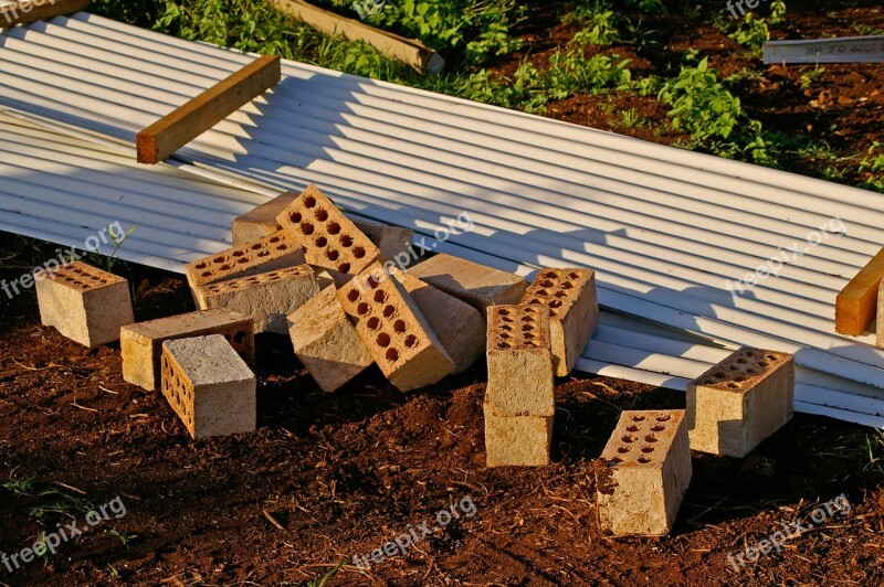 Bricks Roofing House Building Ground Construction