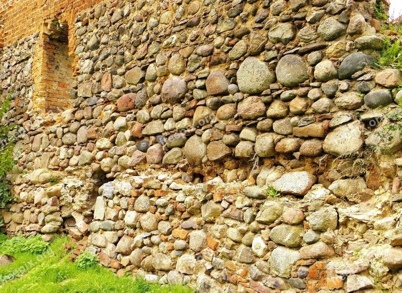 Castle Wall Middle Ages Historically Castle Stones