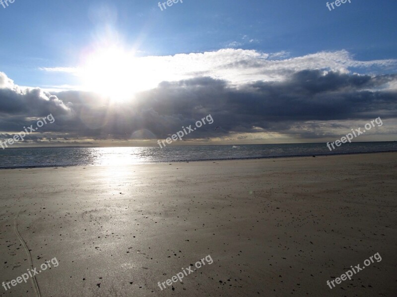 Sun Sea Beach Sky Abendstimmung