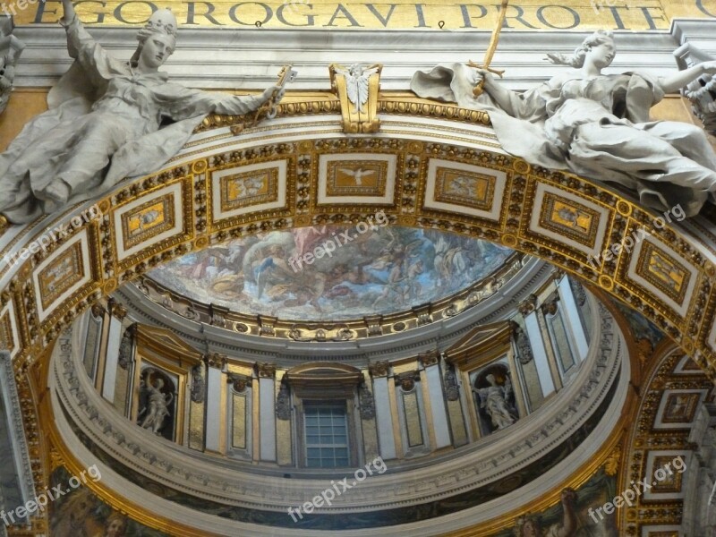 Vatican Detail Architecture St Peter's Church