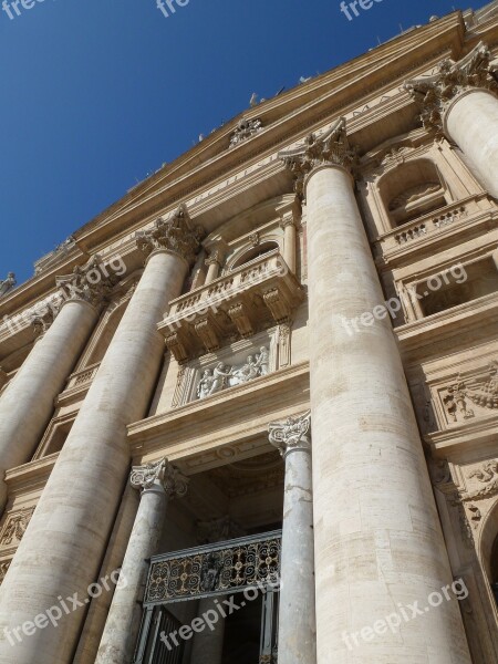 Vatican Balcony Papal Architecture Cathedral