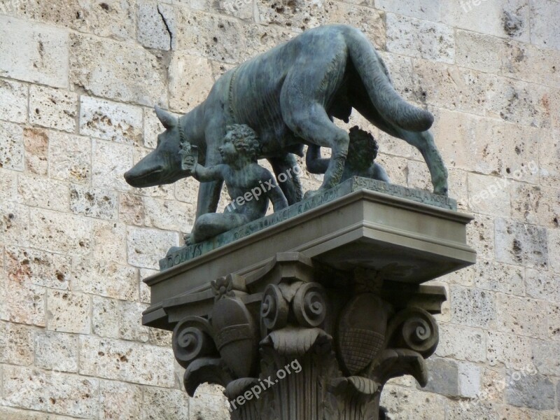 Statue Wolf Romulus Remus Landmark