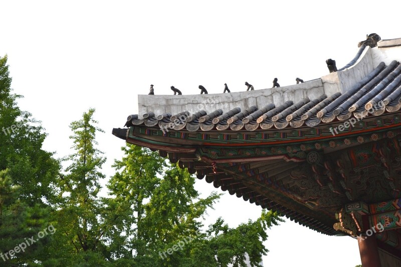 Roof Tile Virtue Kotobuki Shrine Seoul Forbidden City Old School