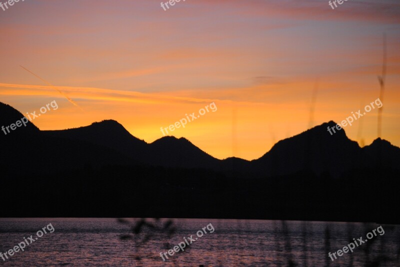 Mountain Landscape Abendstimmung Lake Free Photos