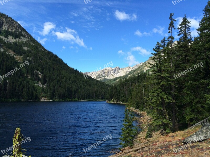 Lake Nature Mountain Landscape Summer