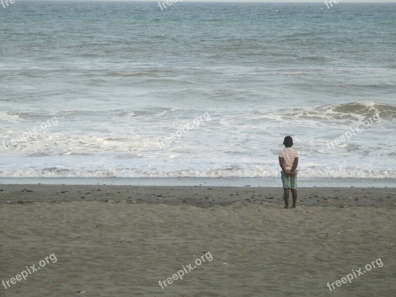 Child Beach To Watch Sea Free Photos