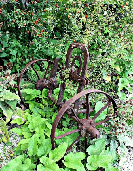 Plough Field Device Antique Old Farm