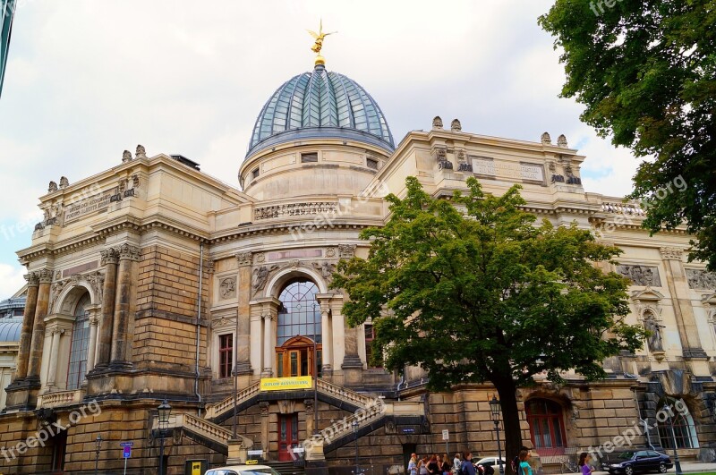 Academy Of Fine Arts Dresden Dome Building Historically Building