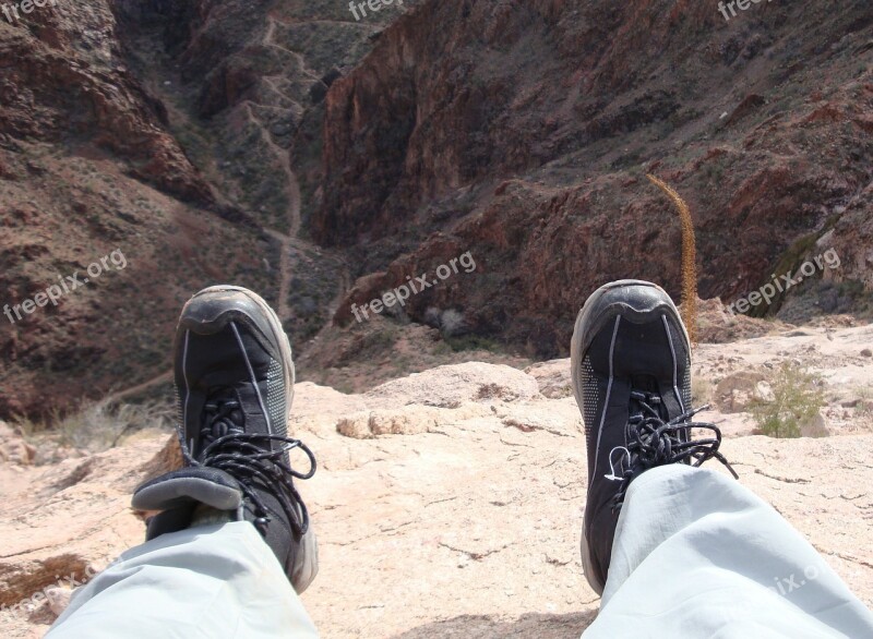 Grand Canyon Vista Overlook Feet View