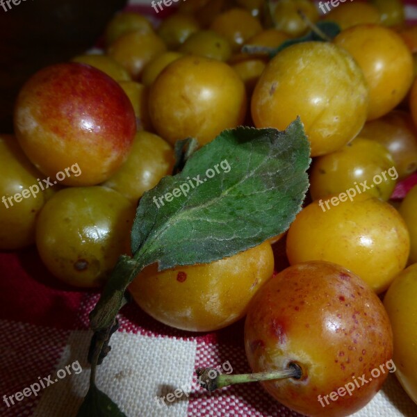 Yellow Plums Fruit Vitamins Yellow Sweet