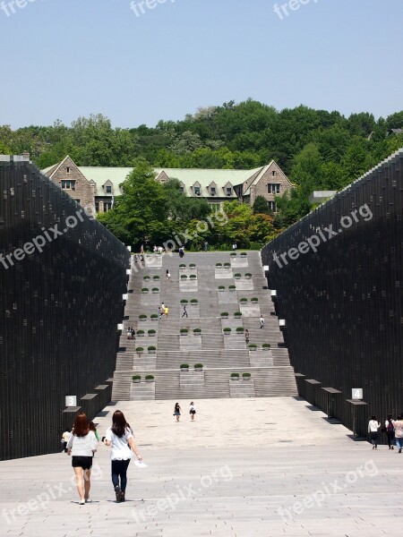 University Ewha Girls Students Stairs