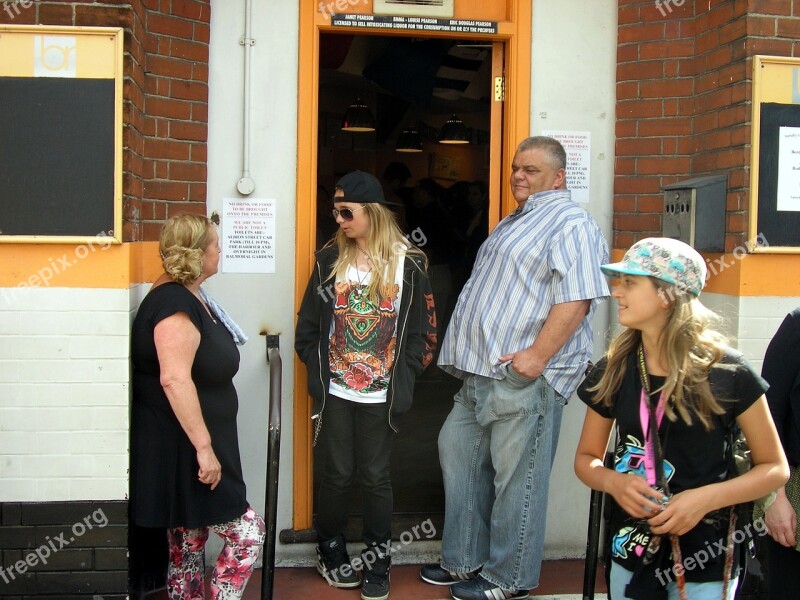 People Pub Group Street Conversation