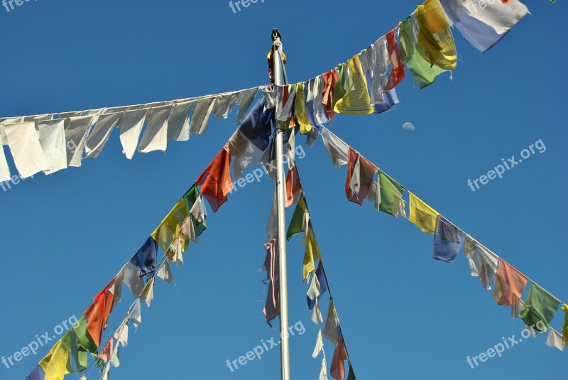 Flags Buddhism Flag Meditate Wind