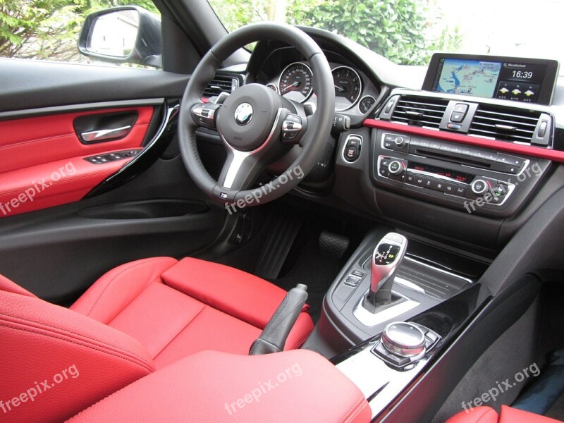 Bmw Interior Red 3 Series Free Photos