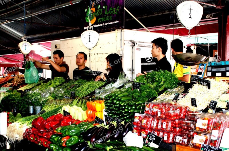 Farmers Local Market Vegetables Vegetable Market Food Stands