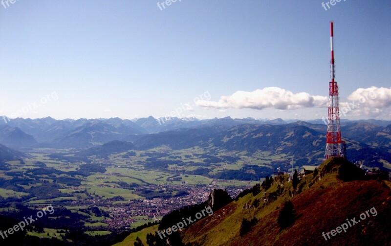 Greened Summit Mountain Summit Allgäu Mountain