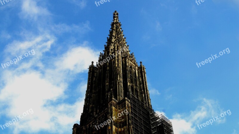 Ulm Cathedral Steeple Ulm Münster Building