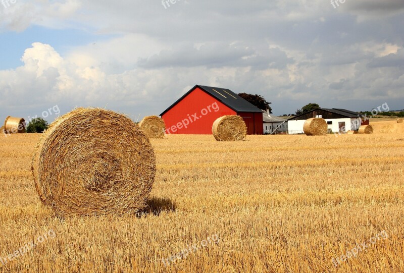 Straw Go Field Halmbal Barn