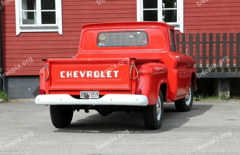 Pickup Car Red Chevrolet Free Photos