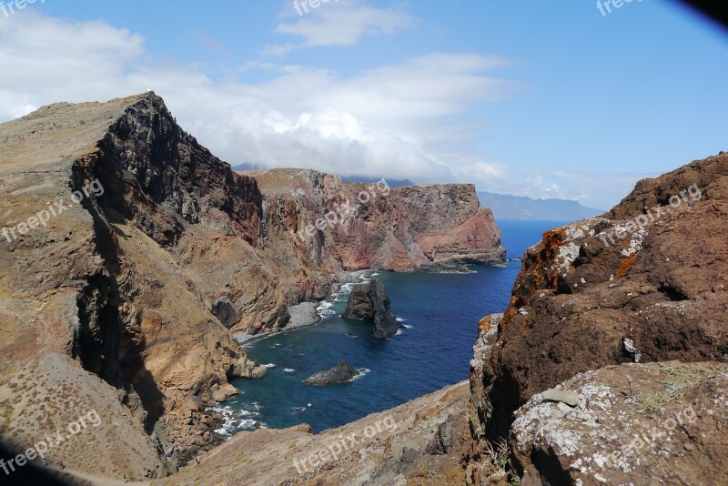 Madeira Cliff Coast Hike Stone