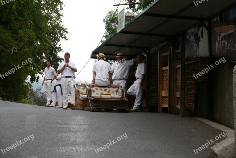 Madeira Basket Sled Slide Men Monte Carros De Cesto