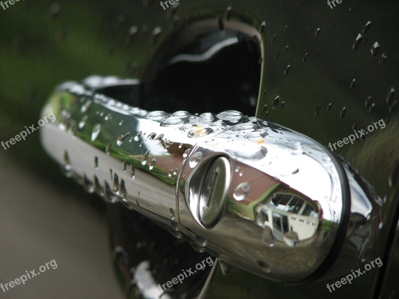 Auto Door Handle Car Door Handle Silver Drop Of Water