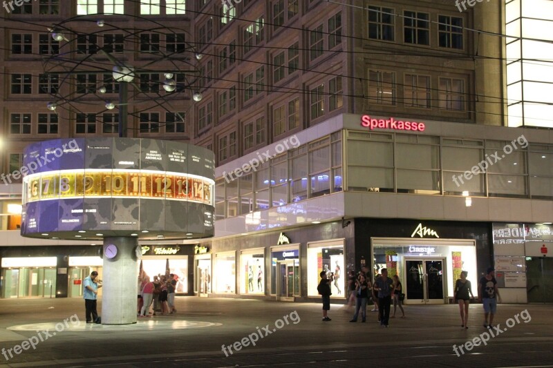 World Clock Berlin Architecture Alexanderplatz Urania World Time