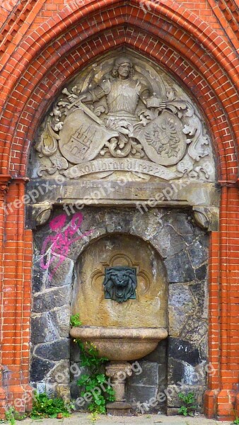 Fountain Hamburg St Pauli Old Ornament