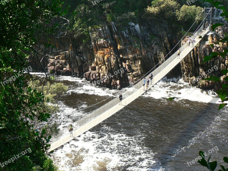 Suspension Bridge Tsitsikamma The National Park South Africa Landscape