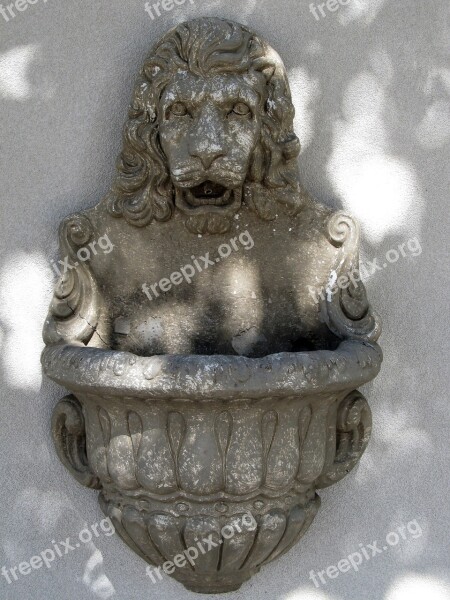 Lion Head Fountain Wall Decorative Sculpture