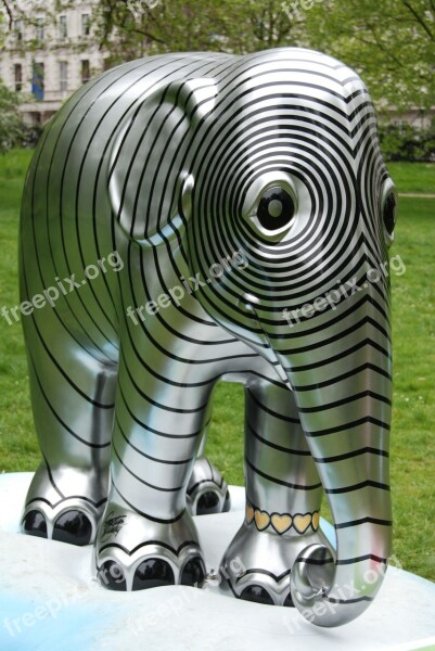 Elephant Striped Art Pattern Decoration