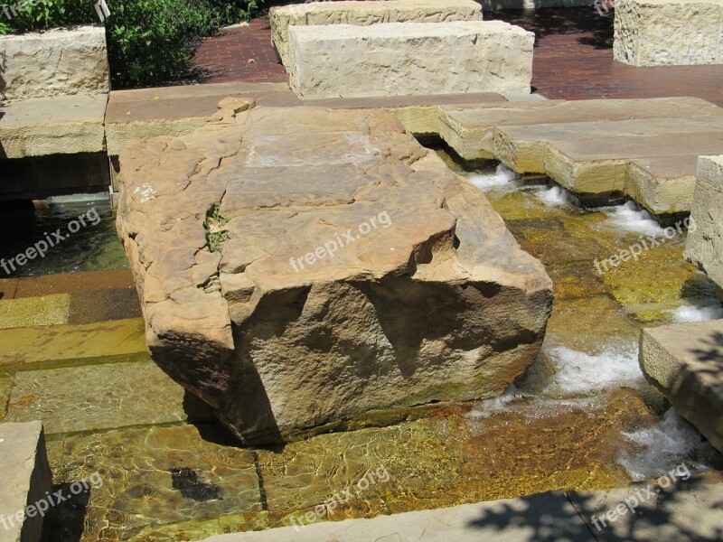 Stone Pool Water Feature Garden Rock