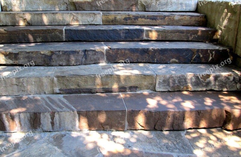 Steps Stairs Stone Rock Natural