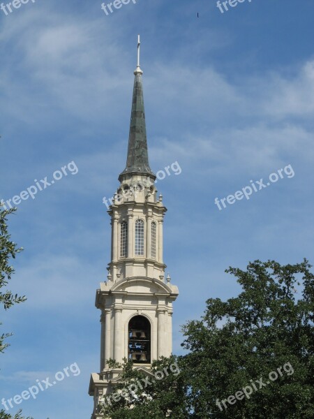 Steeple Church Building Sky Architecture