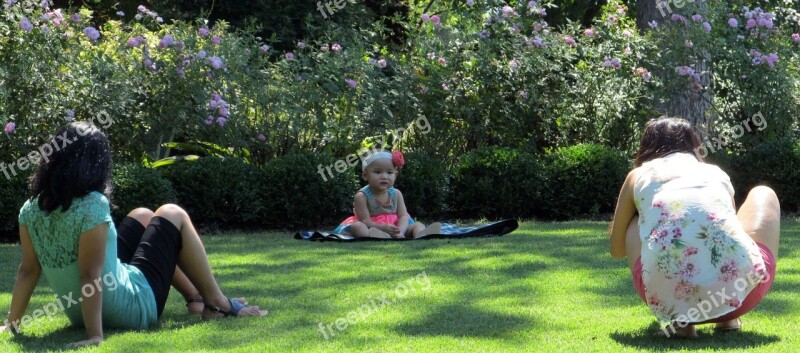 Picnic Baby Child Garden Lawn