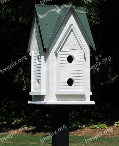 Birdhouse Birds House Nest White Birds