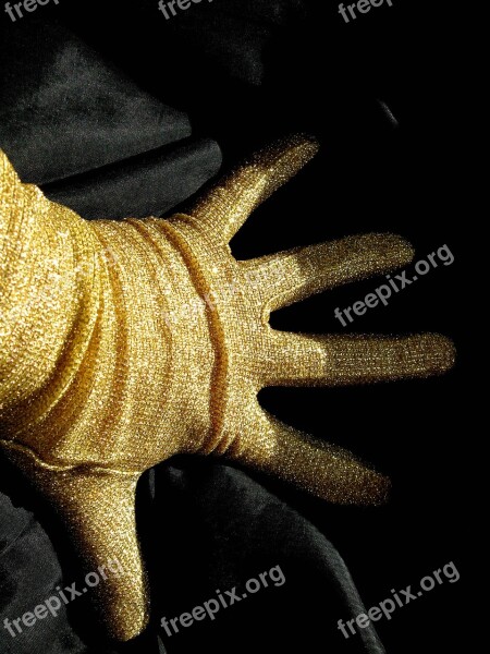 Fingers Glove Gold Shadow Free Photos