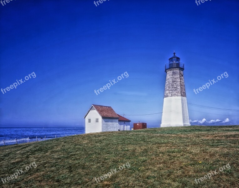 Point Judith Light Lighthouse Architecture Sky Sea