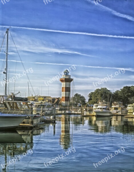 Hilton Head South Carolina Harbor Boats Ships