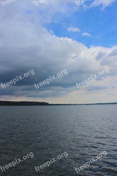 Storm Lake Clouds Rain Sky